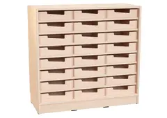 Hedda M reol med 24 kasser B90 x D39 x H87 cm