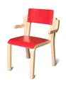 Maia stol med amlener for oppheng rød H21 cm