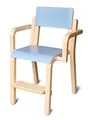 Maia stol med fotbrett og arml. L.blå B43 x D40 x H62 cm
