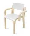 Maia stol med armlene Hvit H21 cm
