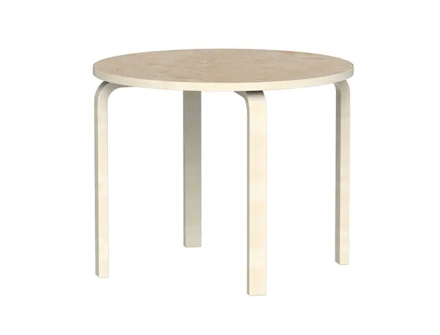 Tindra akustikkbord beige Ø90 x H50 cm 