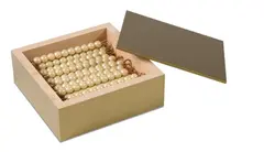 45 Golden Bars Of 10 In Box: Individual Beads Glass